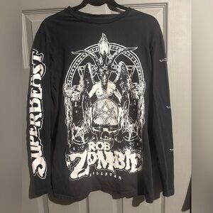 Killstar Black and White Graphic Long Sleeve Tee